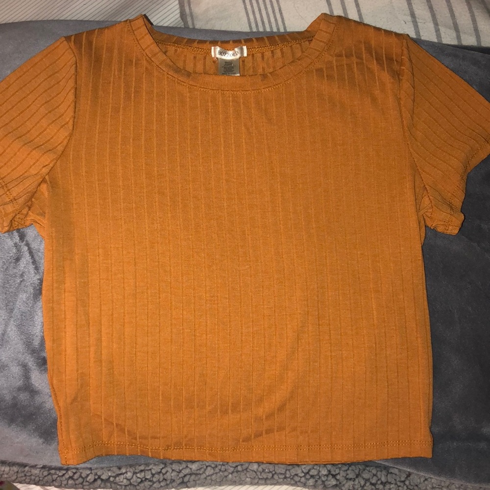 Burnt Orange/Yellow Crop Top